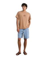 The Rhythm Mens Drifter T-Shirt in Clay