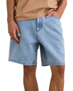 The Rhythm Mens Toby Denim Walkshorts in Stone Wash