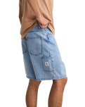 The Rhythm Mens Toby Denim Walkshorts in Stone Wash