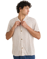 The Rhythm Mens Mosaic Shirt in Tobacco