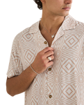 The Rhythm Mens Mosaic Shirt in Tobacco