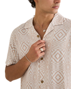 The Rhythm Mens Mosaic Shirt in Tobacco