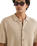 The Rhythm Mens Textured Knit Shirt in Stone