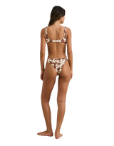 Melia Floral Hi Cut Bikini Bottoms in Chocolate