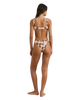 Melia Floral Twist Front Bikini Top in Chocolate