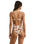 Melia Floral Tie Front One Piece Swimsuit in Chocolate