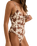Melia Floral Tie Front One Piece Swimsuit in Chocolate