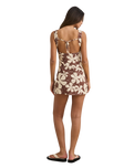 The Rhythm Womens Melia Floral Mini Dress in Chocolate