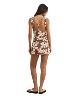The Rhythm Womens Melia Floral Mini Dress in Chocolate