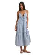 The Rhythm Womens Jaci Maxi Dress in Blue