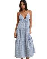 The Rhythm Womens Jaci Maxi Dress in Blue