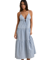 The Rhythm Womens Jaci Maxi Dress in Blue