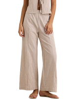The Rhythm Womens Louise Wide Leg Trousers in Tan