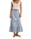 The Rhythm Womens Lola Check Tiered Maxi Skirt in Blue