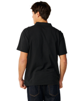 Premium Surf Wettie Polo Shirt in Black