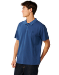 Premium Surf Wettie Polo Shirt in Light Navy