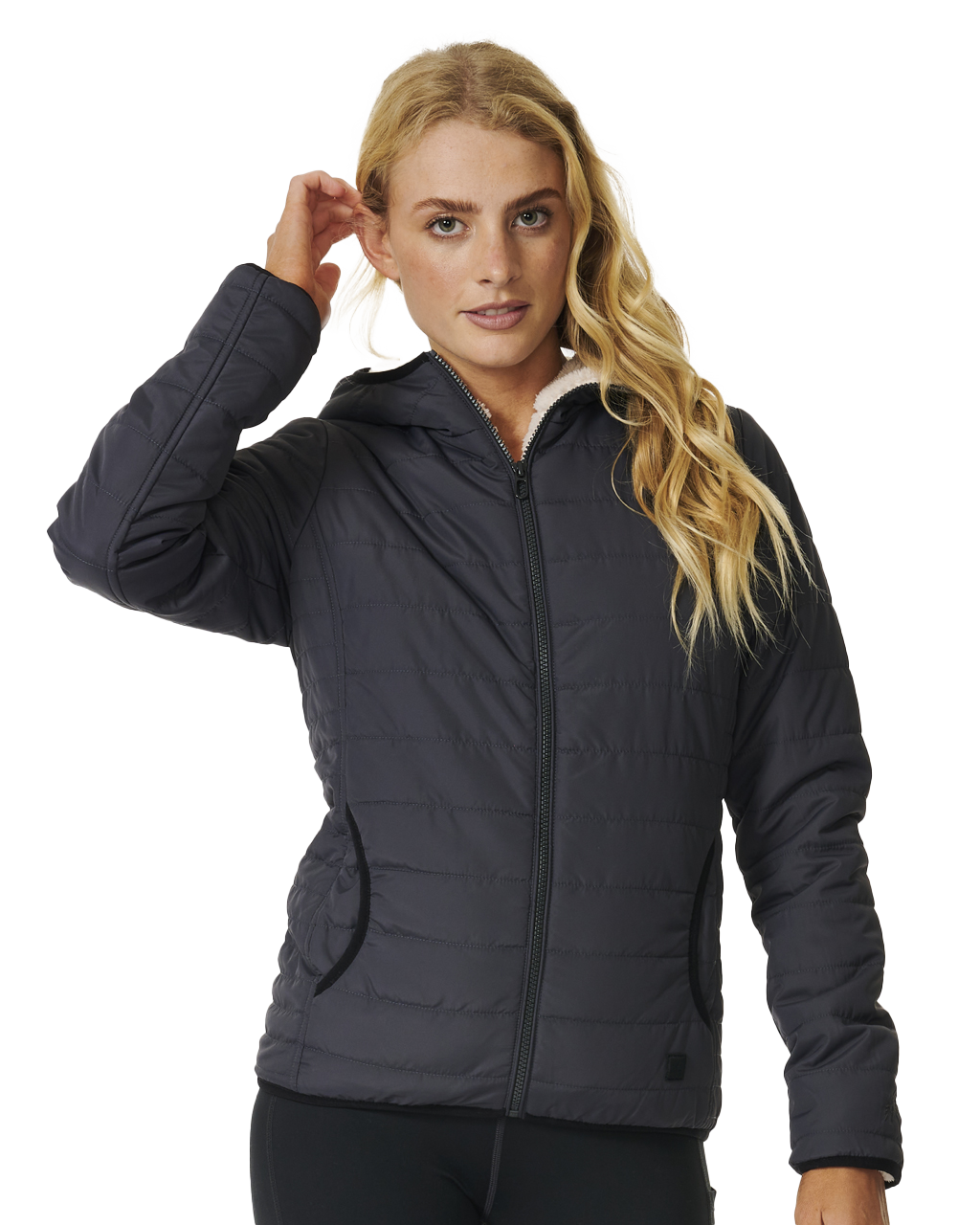 The Rip Curl Womens Anti-Series Anoeta Tech Jacket in Washed Black