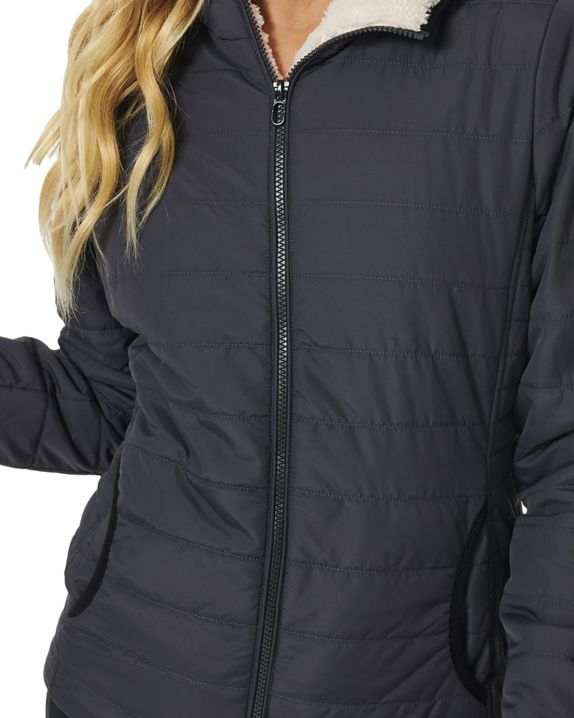 The Rip Curl Womens Anti-Series Anoeta Tech Jacket in Washed Black