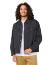 Classic Surf Denim Trucker Jacket in Black
