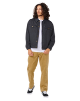 Classic Surf Denim Trucker Jacket in Black