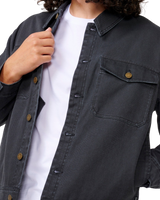 Classic Surf Denim Trucker Jacket in Black