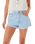 The Rip Curl Womens Amy High Waist Denim Shorts in Light Blue