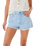 The Rip Curl Womens Amy High Waist Denim Shorts in Light Blue