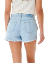 The Rip Curl Womens Amy High Waist Denim Shorts in Light Blue