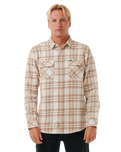 Griffin Flannel Shirt in Bone