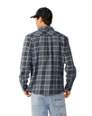 The Rip Curl Mens Premium Surf Griffin Flannel Shirt in Washed Black