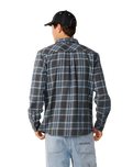 The Rip Curl Mens Premium Surf Griffin Flannel Shirt in Washed Black
