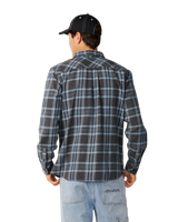 The Rip Curl Mens Premium Surf Griffin Flannel Shirt in Washed Black