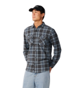 The Rip Curl Mens Premium Surf Griffin Flannel Shirt in Washed Black