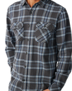 The Rip Curl Mens Premium Surf Griffin Flannel Shirt in Washed Black