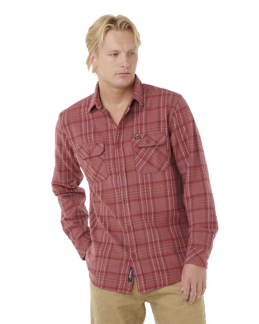 The Rip Curl Mens Griffin Flannel Shirt in Apple Butter