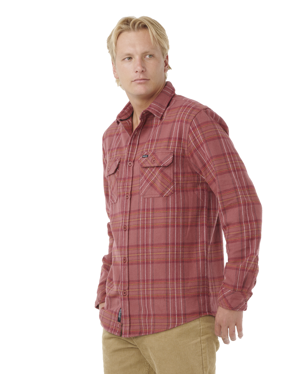The Rip Curl Mens Griffin Flannel Shirt in Apple Butter
