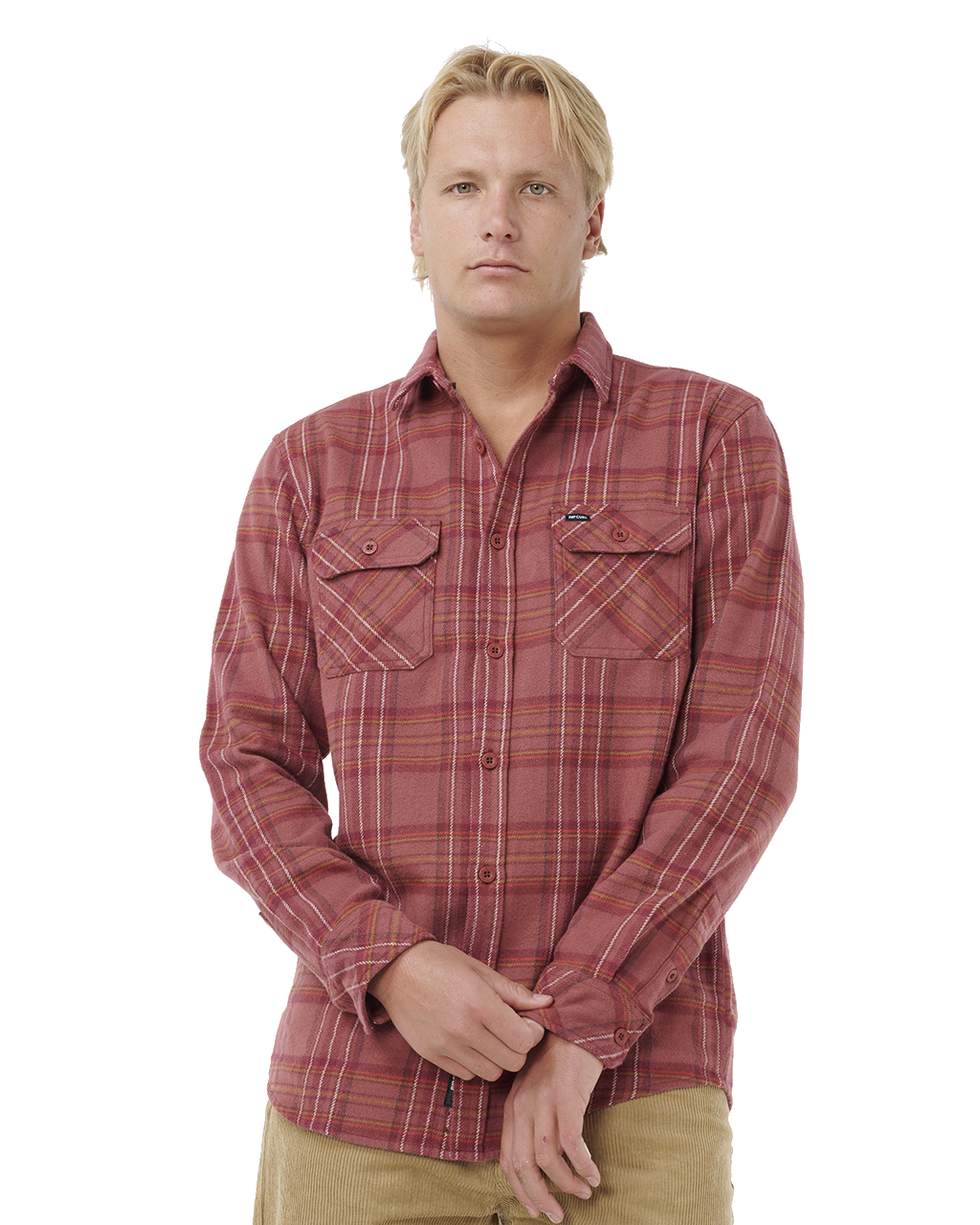 The Rip Curl Mens Griffin Flannel Shirt in Apple Butter