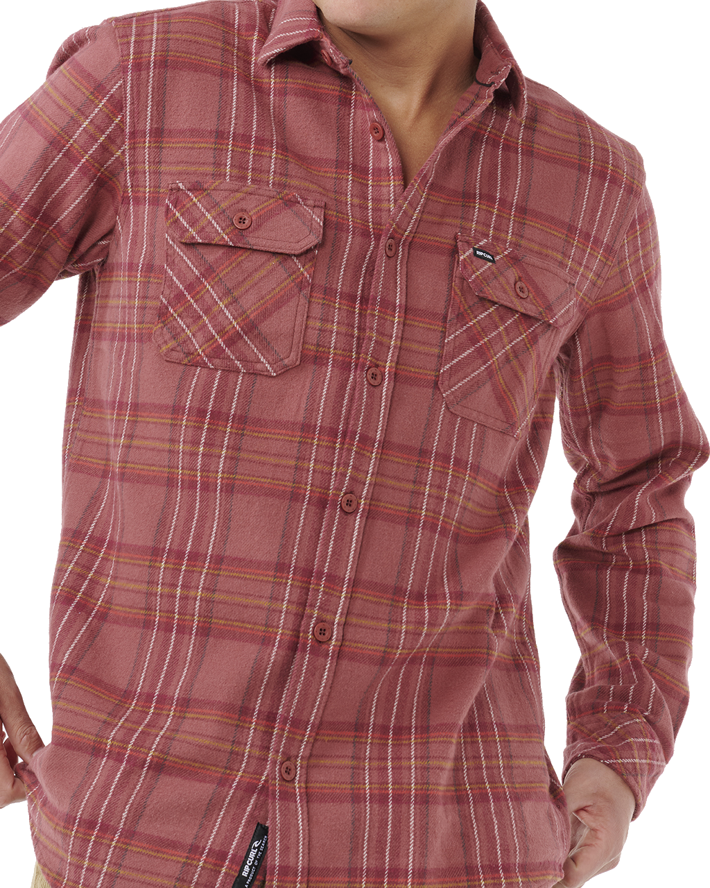 The Rip Curl Mens Griffin Flannel Shirt in Apple Butter