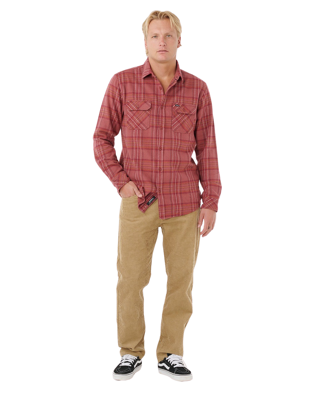 The Rip Curl Mens Griffin Flannel Shirt in Apple Butter