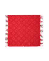 Mixed Jacquard Jumbo Towel in Red