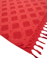 Mixed Jacquard Jumbo Towel in Red