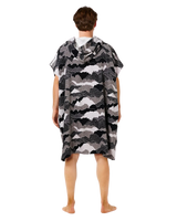 Fun Times Hooded Towel in Black & Grey