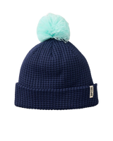 Girls Anoeta Pom Pom Beanie in Navy