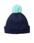 Girls Anoeta Pom Pom Beanie in Navy