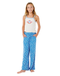 Girls Sunshine Ditsy Trousers in Royal Blue