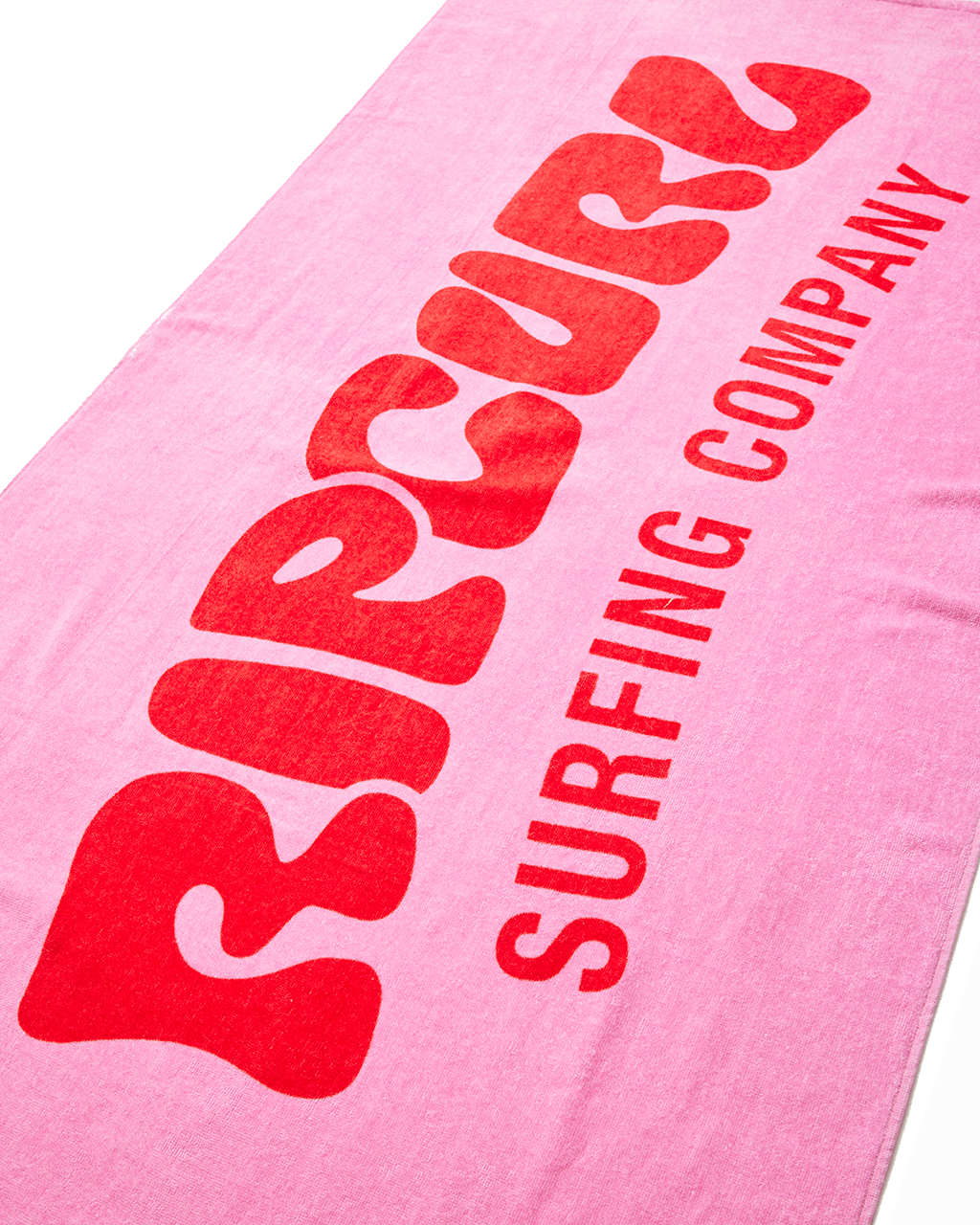 The Rip Curl Graphic Standard Towel in Pink