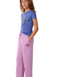 The Rip Curl Girls Girls Surf Puff Trousers in Lilac
