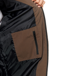 The Rip Curl Mens Fade Out Cord Puffer Jacket in Chocolate