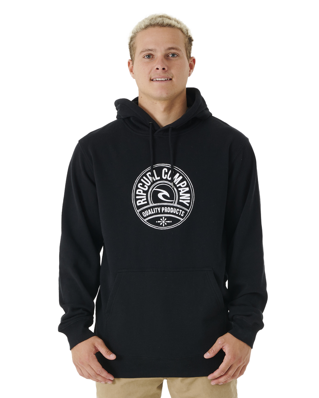 The Rip Curl Mens Stapler Hoodie in Black