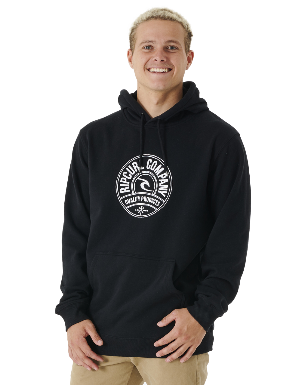 The Rip Curl Mens Stapler Hoodie in Black